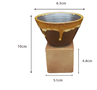 Funne-Spout Ceramic Coffee Cup -150ml, Modern&Leak-Proof Design