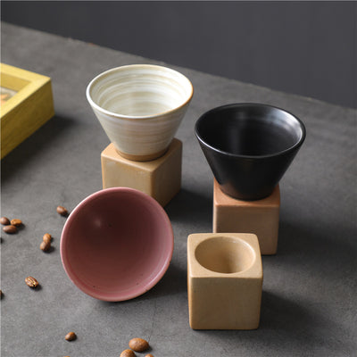 Funne-Spout Ceramic Coffee Cup -150ml, Modern&Leak-Proof Design